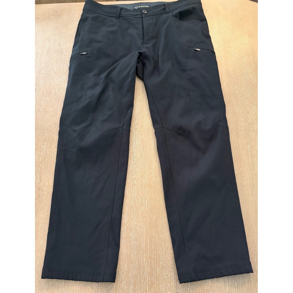 BC Clothing Expedition Men's Pants 36x30 Black Fleece Lined Stretch Hiking
